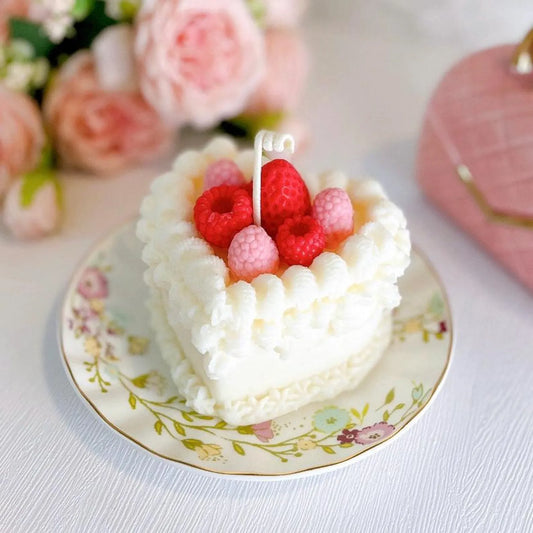 Pink Berries Cake Candle Gift