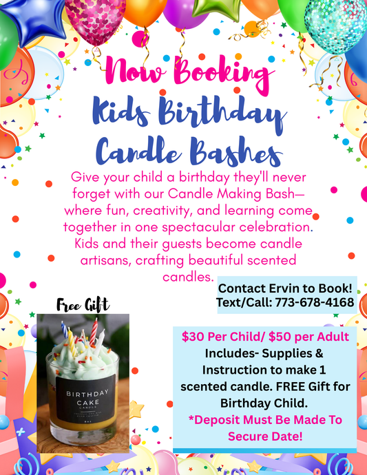 Kids Birthday Bash Candle Class